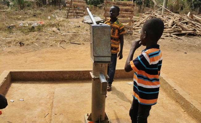 Borehole Near School, and Covered Marketplace, Aframano